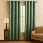 پرده ساتن ژاکارت یونانی مدل ابریشم بافت دار